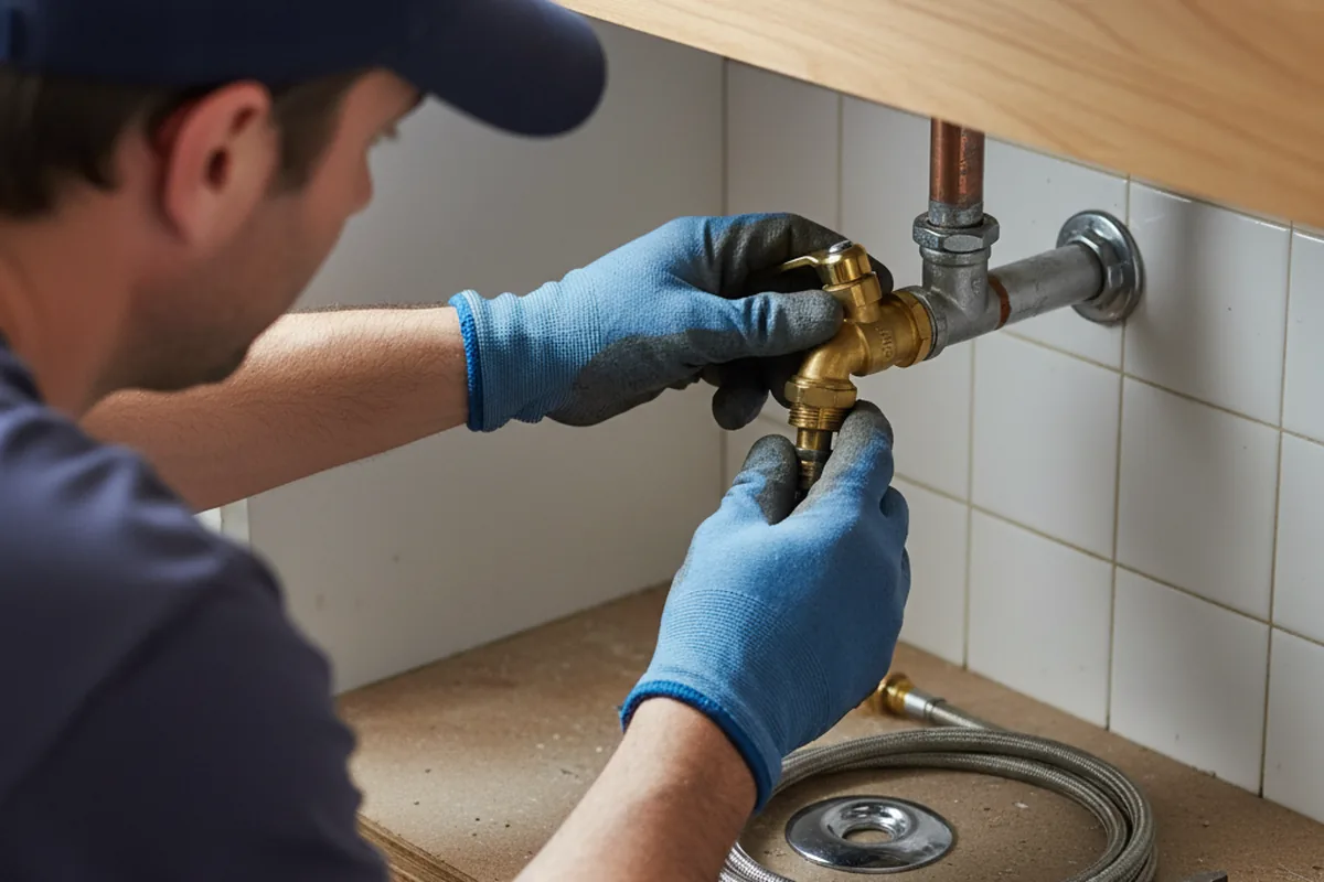 Shutoff valve and fitting work during Emergency Plumbing in North Bloomfield